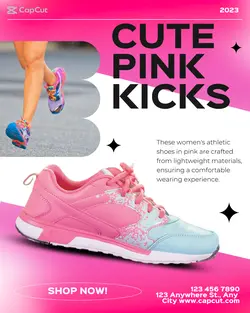 Fashion Industry Cute Pink Shoes Ad for Facebook