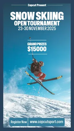 Sport Snow Skiing Tournament Instagram Story