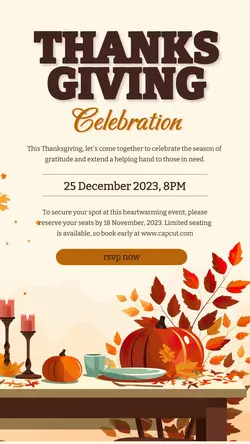Thanksgiving Celebration Instagram Story