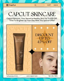 Capcut Skincare Blue Orange Beauty and Personal Care Instagram Potrait