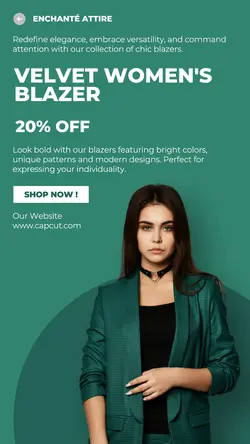 Fashion Women Blazer Sale Instagram Story