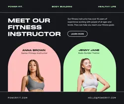 Fitness Instructor Introduction Facebook Post
