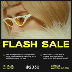 Black Modern Eyewear Promotion Instagram Post