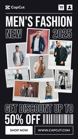 8 Multi-product Image Men's Clothes New Product Men's Fashions With Dark Elegant Theme