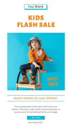 Fashion Kids Sale Instagram Story
