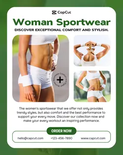 Fashion Woman Sportwear Product Display Instagram