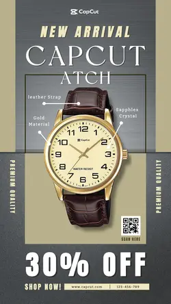 Fashion Watch Promotions Instagram Story Luxury Gold