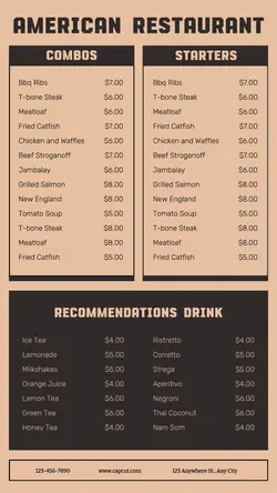 Food American Food Menu Instagram Story