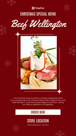 Food & Beverages Beef Christmas Special Food Menu