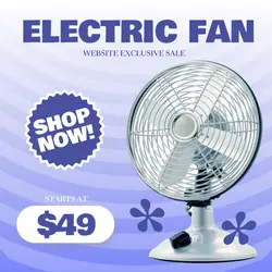 E-Commerce Electronic Hero Image Fan Lavender
