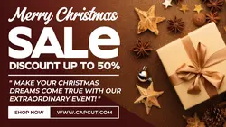 Christmas Sale Promotions Banner Twitter Post