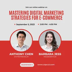 Red Modern Minimalist Business Webinar Instagram Post