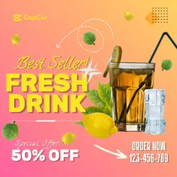 Food and Beverages Fresh Drink Instagram Post