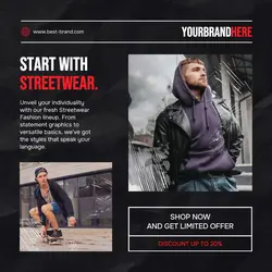 Streetwear Fashion Brand Offer Instagram Feed
