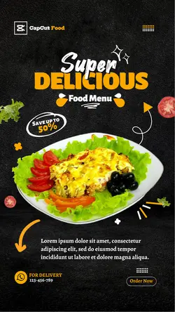 Food and Beverages Delicious Menu Instagram Story