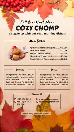 Food Autumn Breakfast Instagram Story