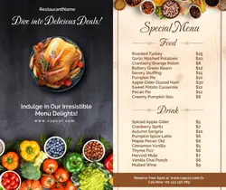 Food Menu Facebook Post