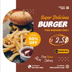 Burger Promotions Instagram Post
