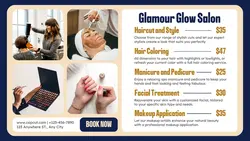 Beauty Salon Product Display Facebook Cover