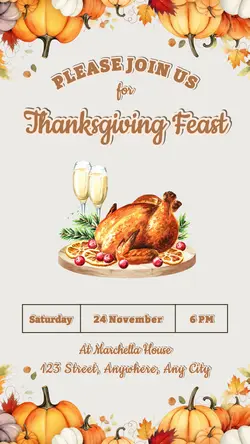 Thanksgiving Feast Invitation Instagram Story