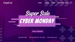 Cyber monday supersale banner ad