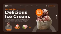 Ice Cream New Year Sale Promotion Website
