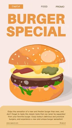 Burger Special Promotion Illustration Tiktok Post