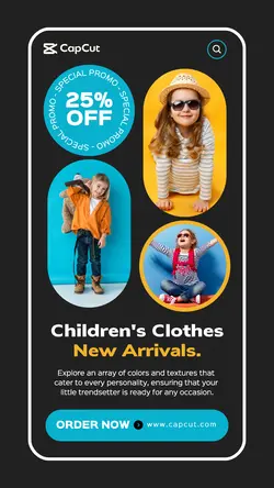 3 Multi-product Image + Children's Clothes New Arrivals Promotion
