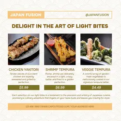 Food Promotion Japanese Light Bites Instagram Post