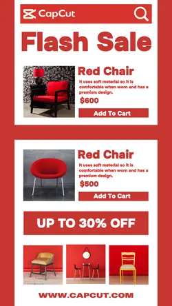 Flash Sale Red Chair Promotion Page