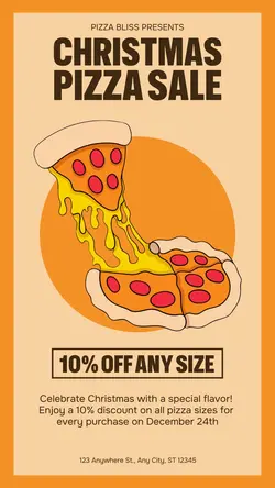 Christmas Pizza Product Promotions Instagram Story