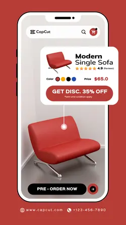 Modern Single Sofa Promotion Instagram Story