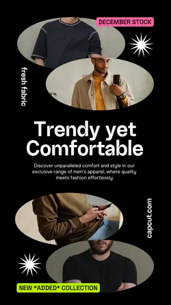 4 Multi-product Image + Men's Clothes Simple Oval