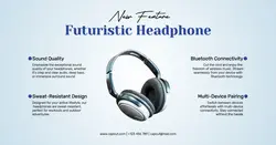 Electronics Futuristic Headphone Product Display Facebook App Ads