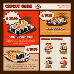 Sushi Red Yellow Product Display Instagram Post