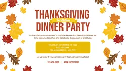 Thanksgiving Dinner Party Twitter Post