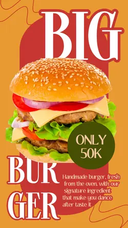 Big Burger Promo Display Instagram Post