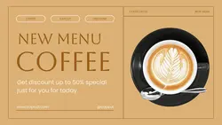 Cafe New Menu Promotion Illustration Twitter Post