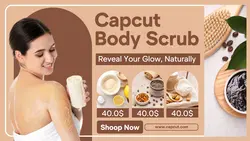 Minimalist Instagram story design for Body Scrub Cosmetics for product promotion
