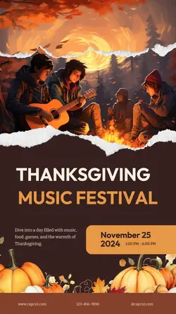 Thanksgiving Music Festival Instagram Story