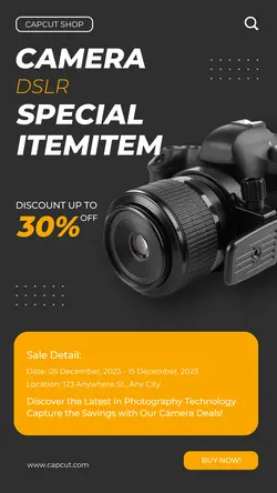 Electronic Camera Sale Instagram Story