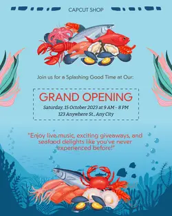 Food Seafood Resto Grand Opening Instagram