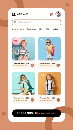 4 Multi-product Image + Children's Clothes Product Display