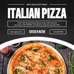 Italian pizza food sale promotion instagram post