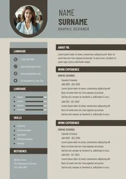 Business Graphic Designer Resume Minimalist