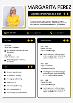 Business Resume Digital Marketing Specialist