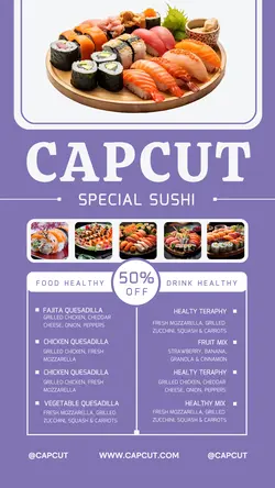 food and Beverage sales promotion instagram story purple health