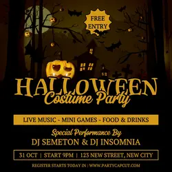 Halloween Costume Party Invitation Instagram Post