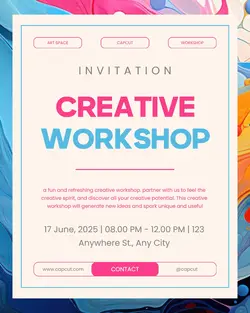 Workshop Invitation Illustration Instagram Post Portrait