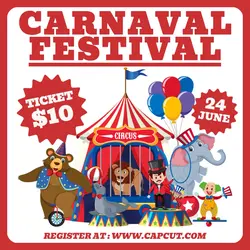 Other Event Carnaval Festival Promotion Instagram Post Red Flat Modern